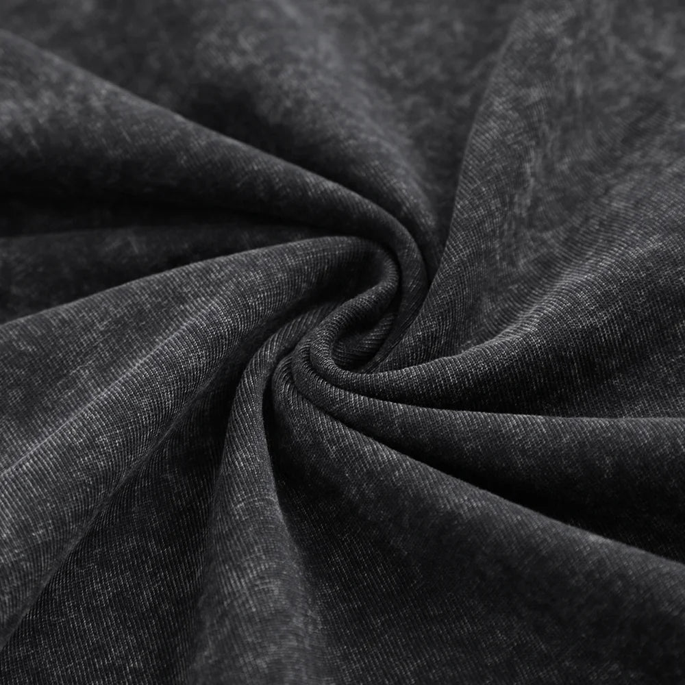 American Graffiti Letter Print T-Shirt – Washed Cotton Oversized Tee for Women - Image 5