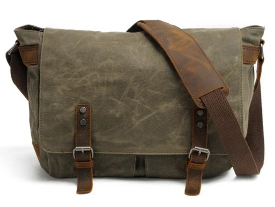New Fashion Waxed Canvas Men's Crossbody Bag – Vintage Messenger Sling for Casual & Daily Use - Image 10