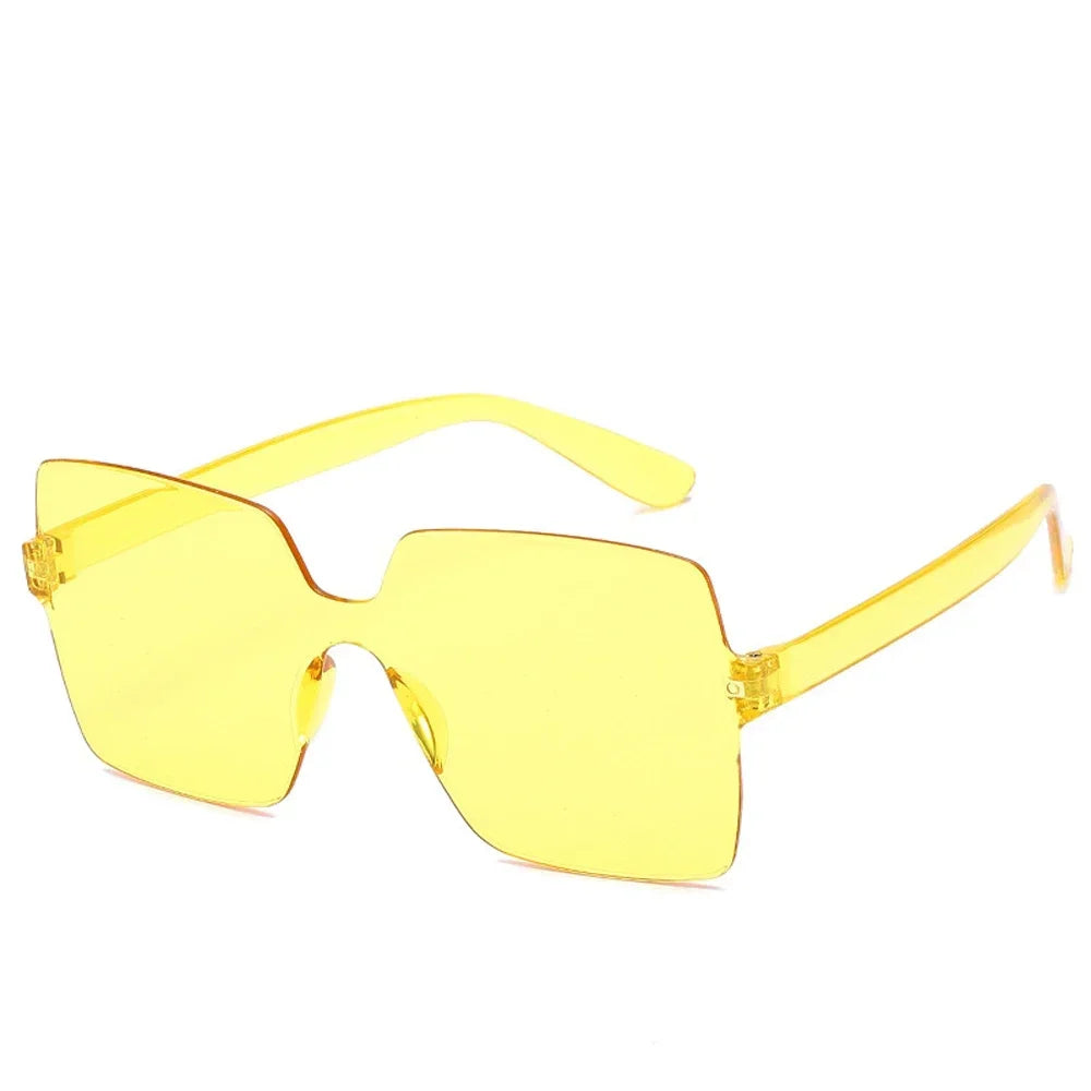 One-Piece Frameless Candy-Colored Sunglasses – Trendy UV400 Shades for Women - Image 6