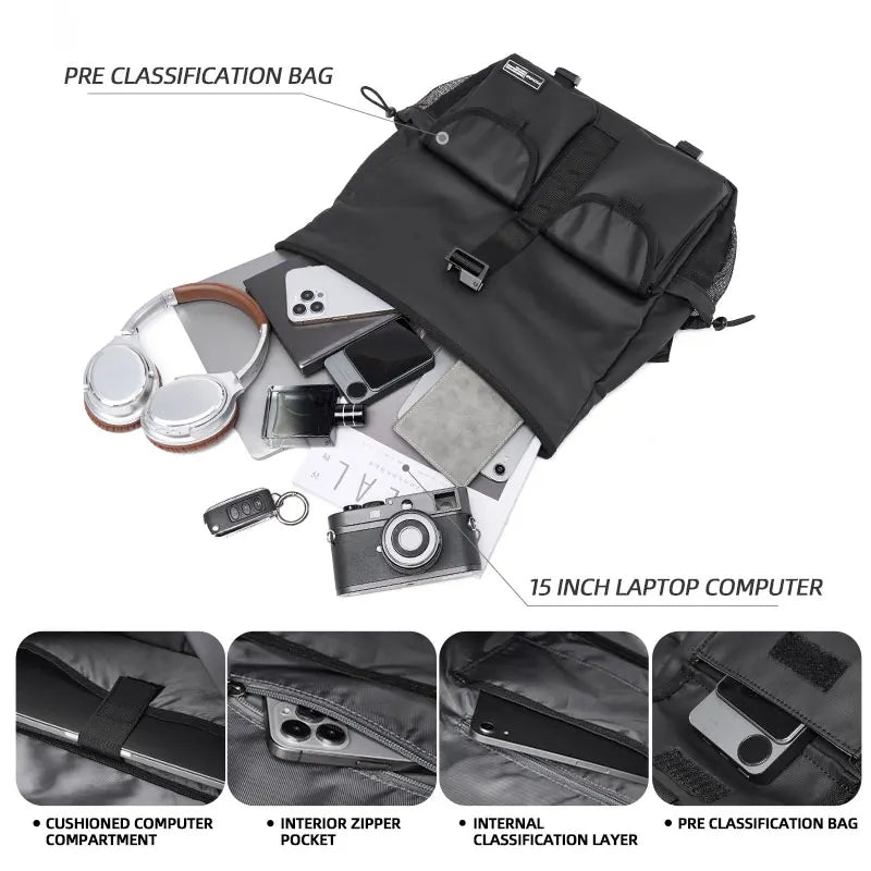 Men's Casual Messenger Crossbody Bag – Fashion Sling Shoulder Bag for Outdoor & Daily Use - Image 2