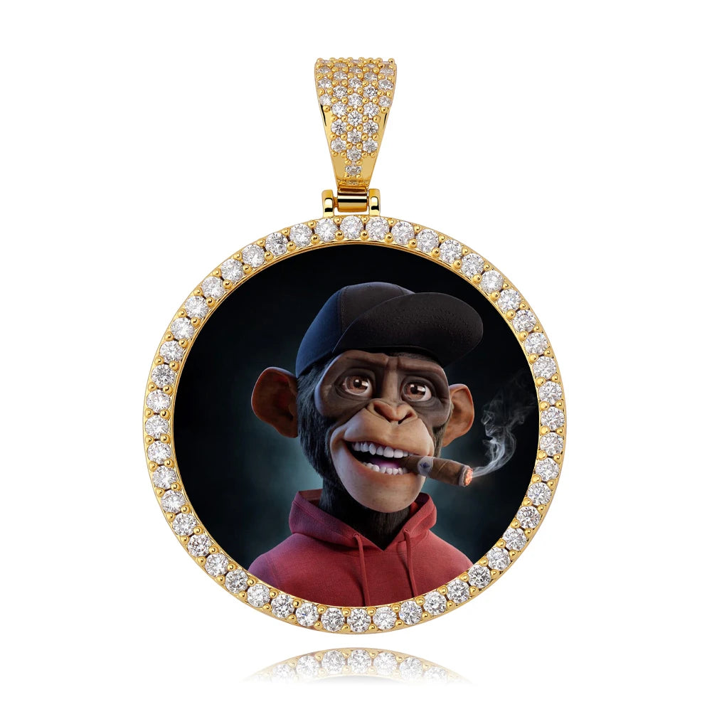 TOPGRILLZ Custom Photo NFT Pendant – Oversized Round Necklace for Digital Art & Hip Hop Style - Image 10