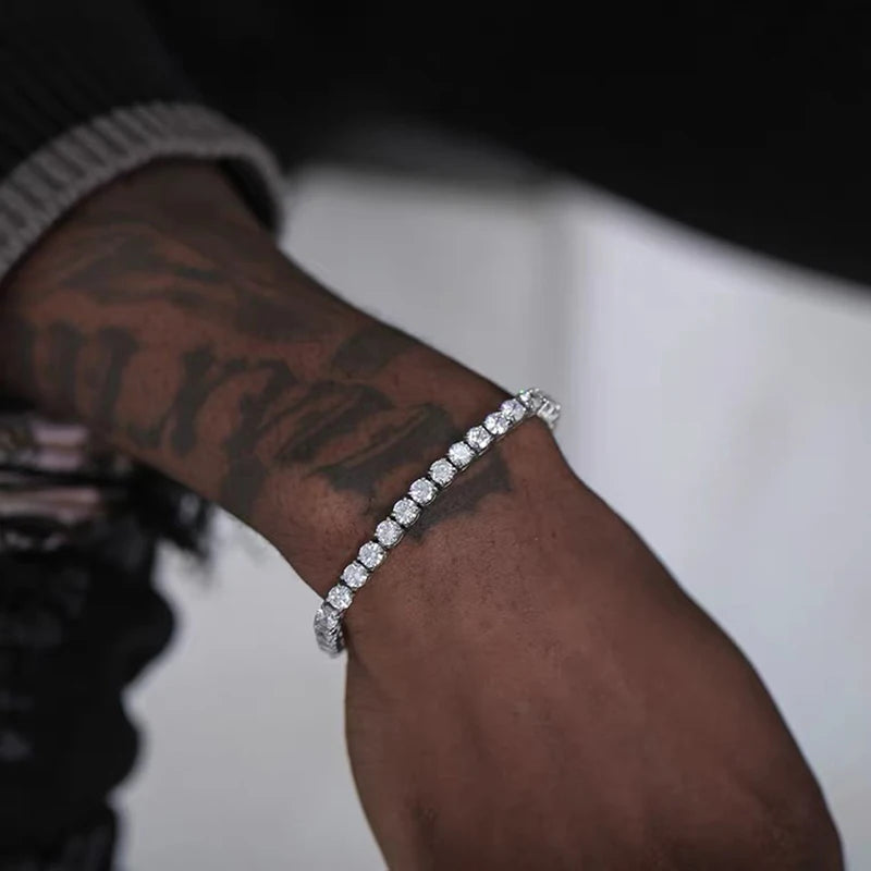 Hip Hop Iced Out Tennis Bracelet for Men – 3/4/5mm Cubic Zirconia Streetwear Jewelry - Image 6
