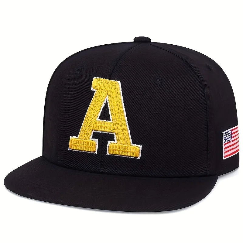 A Letter Embroidered Baseball Cap – Men’s Cotton Snapback Hat for Hip Hop & Outdoor Style - Image 8