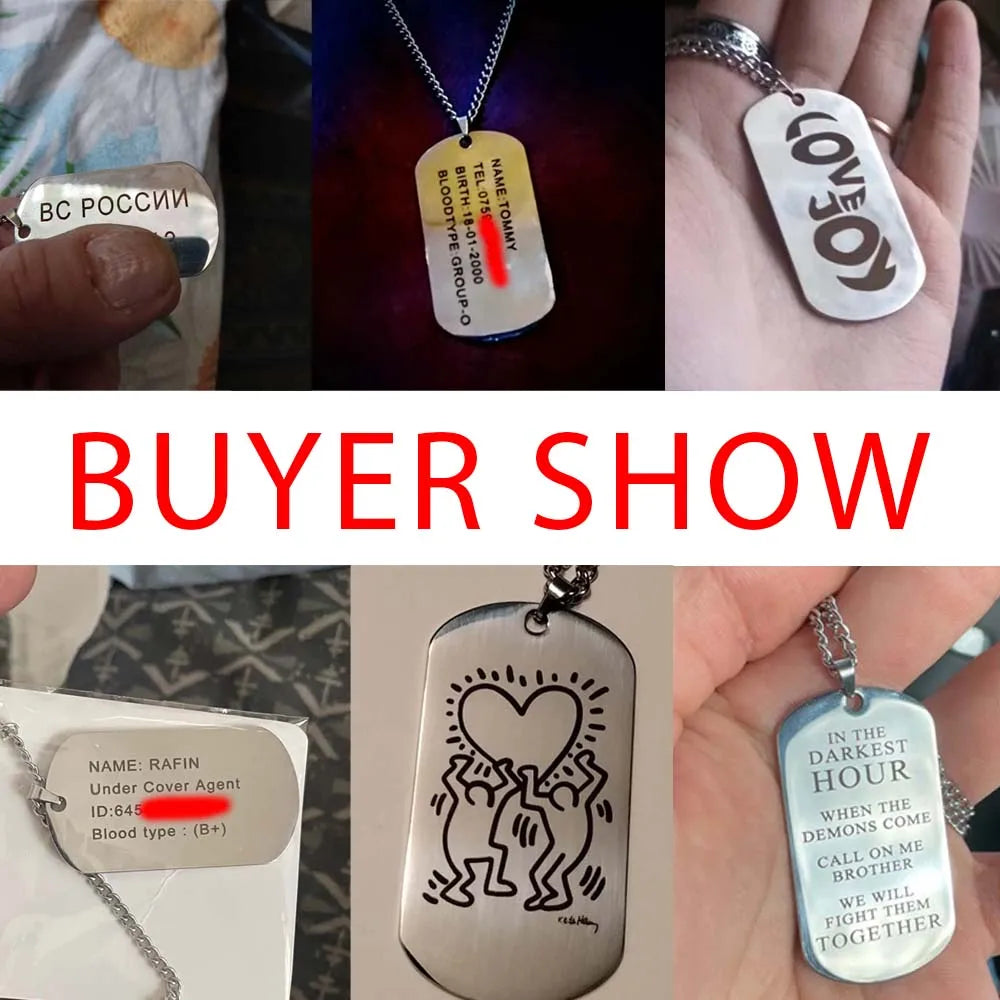 Personalized Military Dog Tag Necklace – Custom Stainless Steel Soldier Bar Chain for Men - Image 2