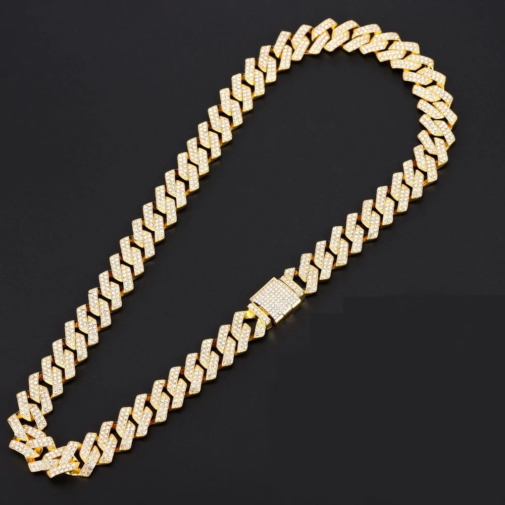Hip Hop Miami Cuban Link Chain Set - Image 7