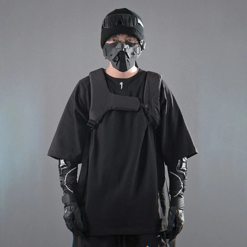 HKSH Men Dark Heavy Lightweight Leisure Future High Sense Adjustable Sport Backpack Outdoor Cycling Running Punk Techwear HK4671 - Image 3