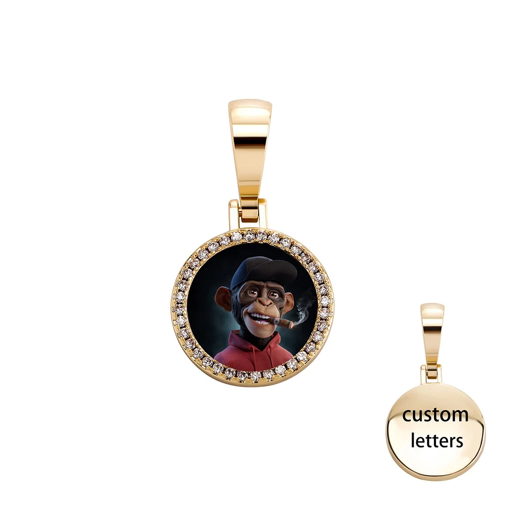 TOPGRILLZ Custom Photo NFT Pendant – Oversized Round Necklace for Digital Art & Hip Hop Style - Image 12