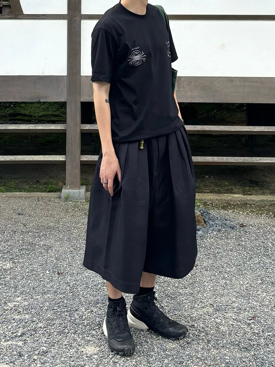 REDDACHiC Unisex Black Baggy Jorts Women Bloomers High Waist Pleated Front Plain Casual Extra-Wide Leg Short Pants Acubi Fashion - Image 4