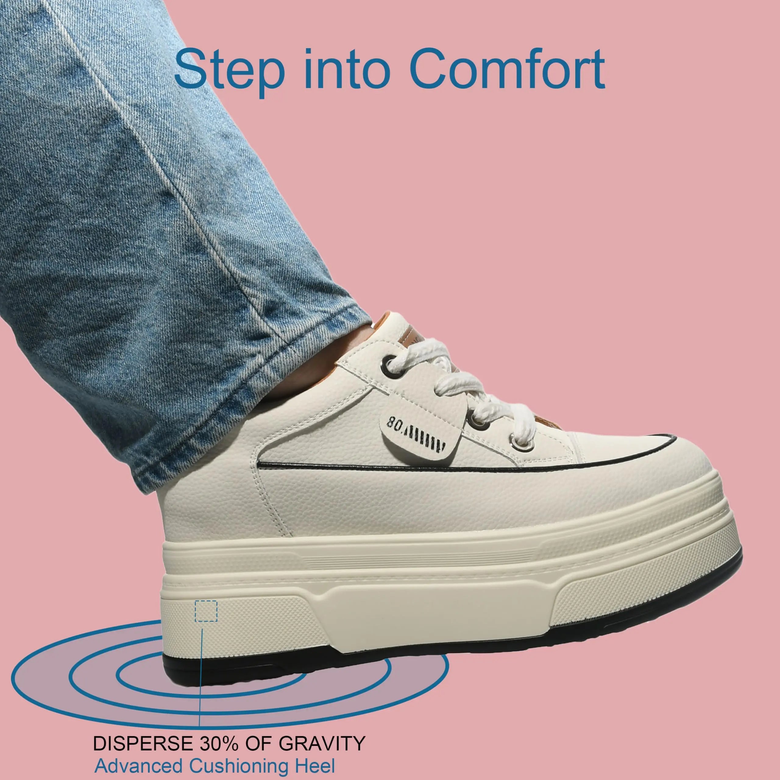 Fujin 9cm Platform Wedge Vulcanized Shoes – Cow Suede Genuine Leather Women’s Casual Summer Heels - Image 3