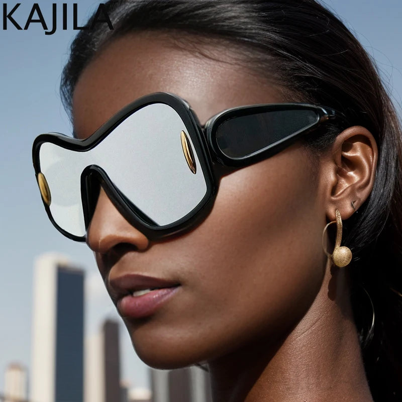 Oversized One-Piece Shield Sunglasses – 2025 Luxury Punk Square Eyewear for Men & Women - Image 4