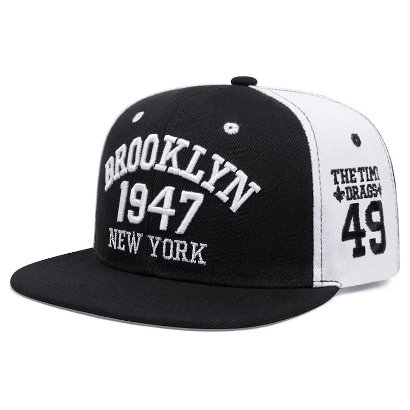 1947 Brooklyn Embroidery Snapback Hat – High-Quality Adjustable Baseball Cap for Men - Image 4