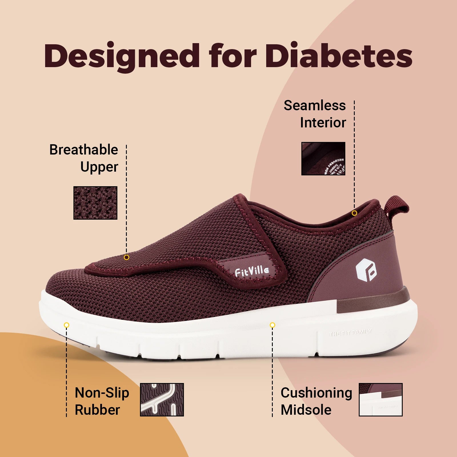 FitVille Extra Wide Women’s Diabetic Walking Shoes – Adjustable Orthopedic Shoes for Elderly & Swollen Feet - Image 5