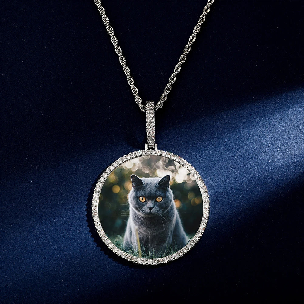 TOPGRILLZ Custom Photo NFT Pendant – Oversized Round Necklace for Digital Art & Hip Hop Style - Image 4