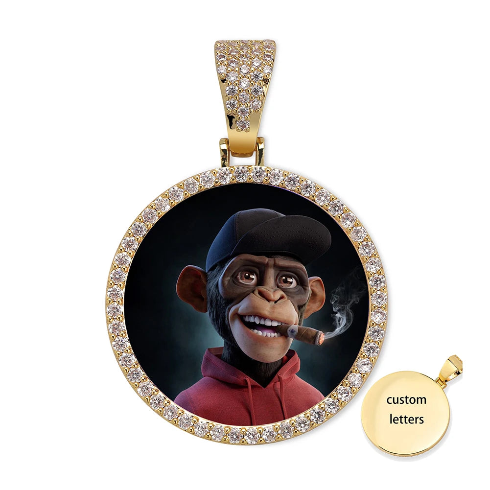 TOPGRILLZ Custom Photo NFT Pendant – Oversized Round Necklace for Digital Art & Hip Hop Style - Image 13
