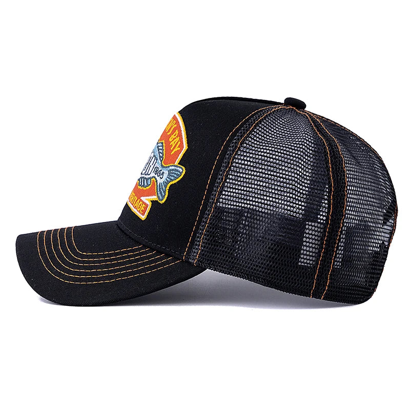 Unisex Summer Fishing Cap – Breathable Mesh Trucker Snapback Hat for Outdoor Sports - Image 3