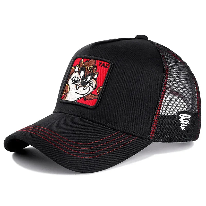 High-Quality Anime Cartoon Snapback – Unisex Cotton Mesh Trucker Cap for Men & Women - Image 22