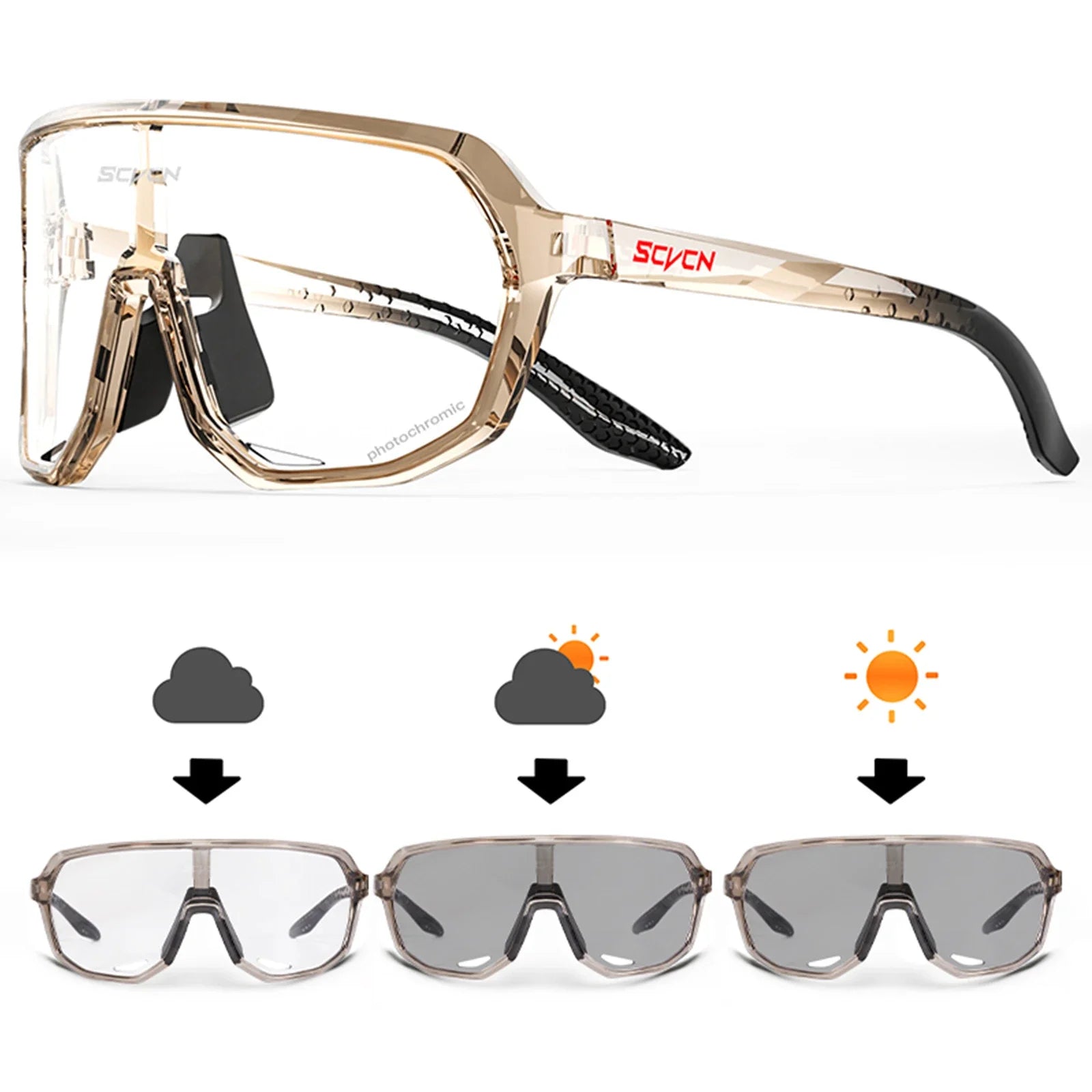 SCVCN Photochromic Cycling Sunglasses – Unisex UV400 MTB & Road Bike Sports Eyewear - Image 18