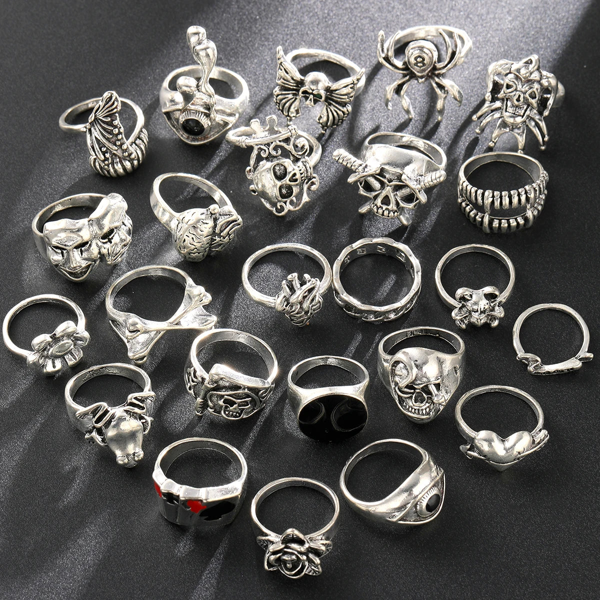 Gothic Skeleton Ring Set - Image 3