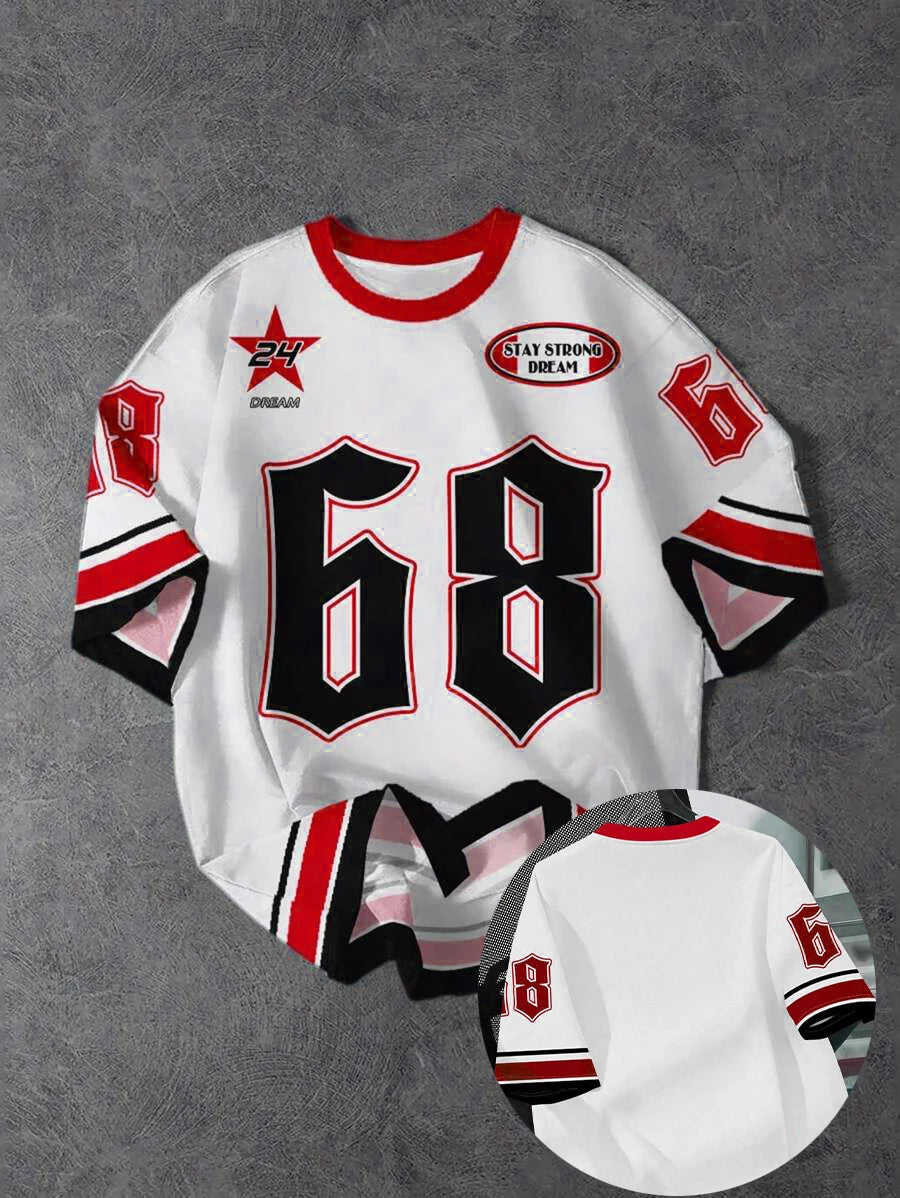 Summer Men’s Classic Sports Stripe T-Shirt – Casual Round Neck Tee with Side Print (Size 68 Available) - Image 8