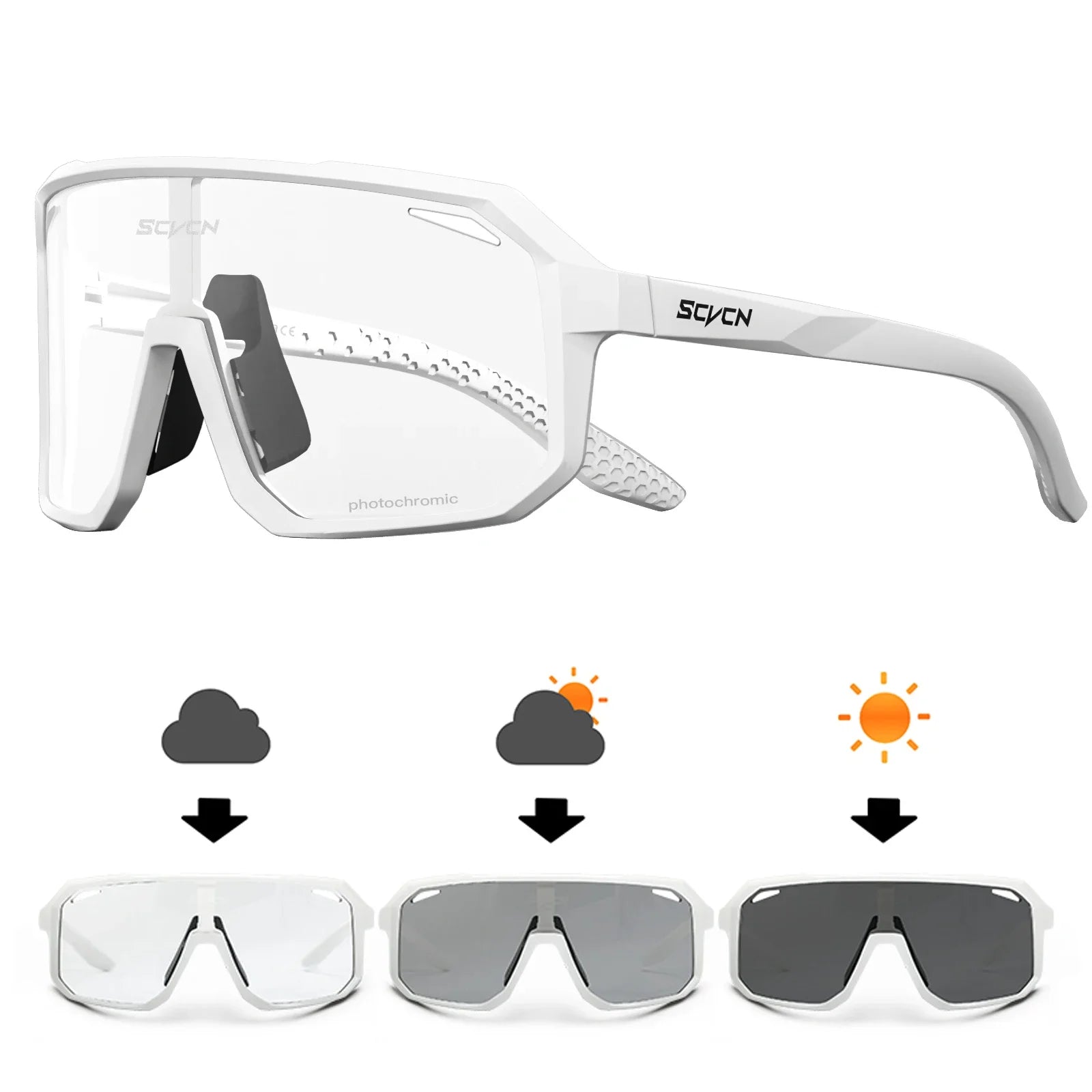 SCVCN Photochromic Cycling Sunglasses – Unisex UV400 MTB & Road Bike Sports Eyewear - Image 22