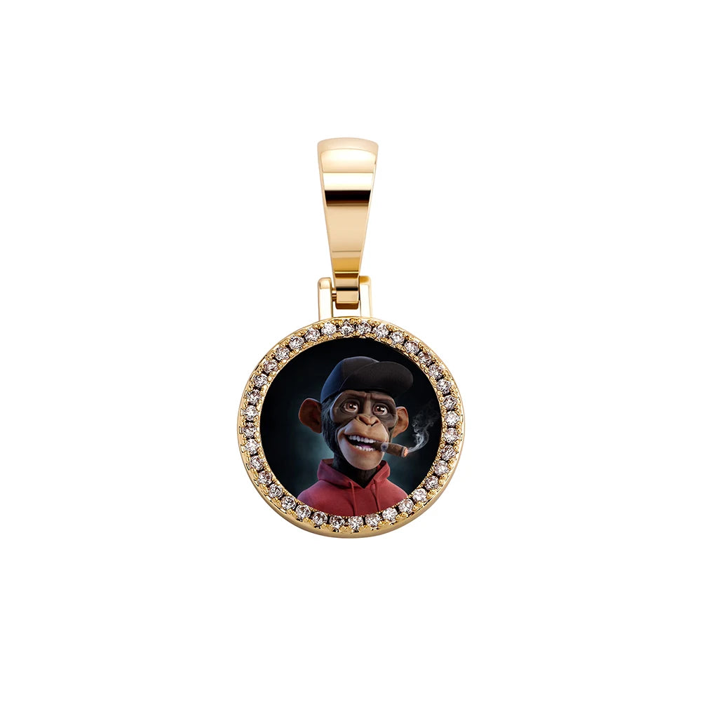TOPGRILLZ Custom Photo NFT Pendant – Oversized Round Necklace for Digital Art & Hip Hop Style - Image 8