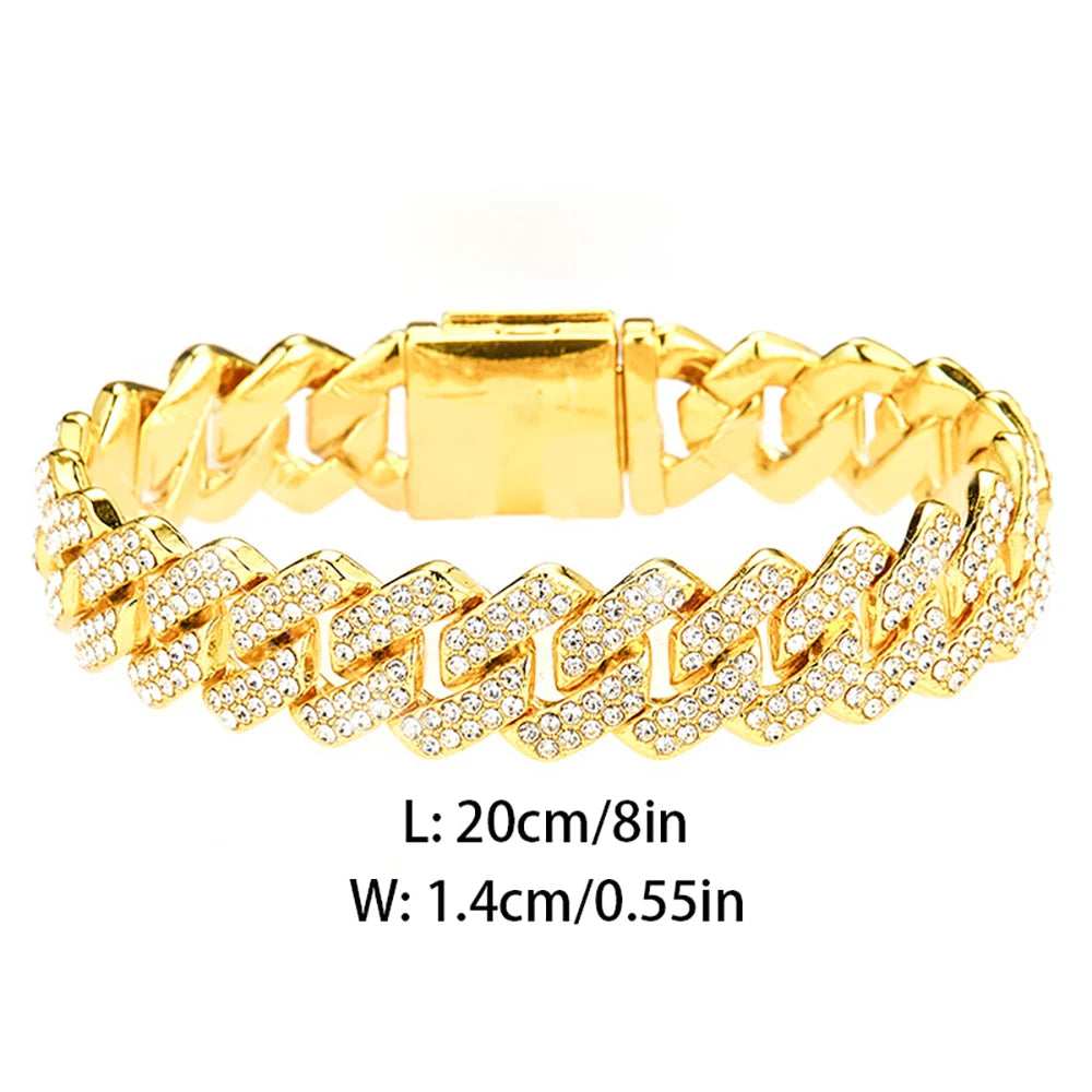 Hip Hop Shiny 15MM Cuban Link Chain Necklace - Image 2