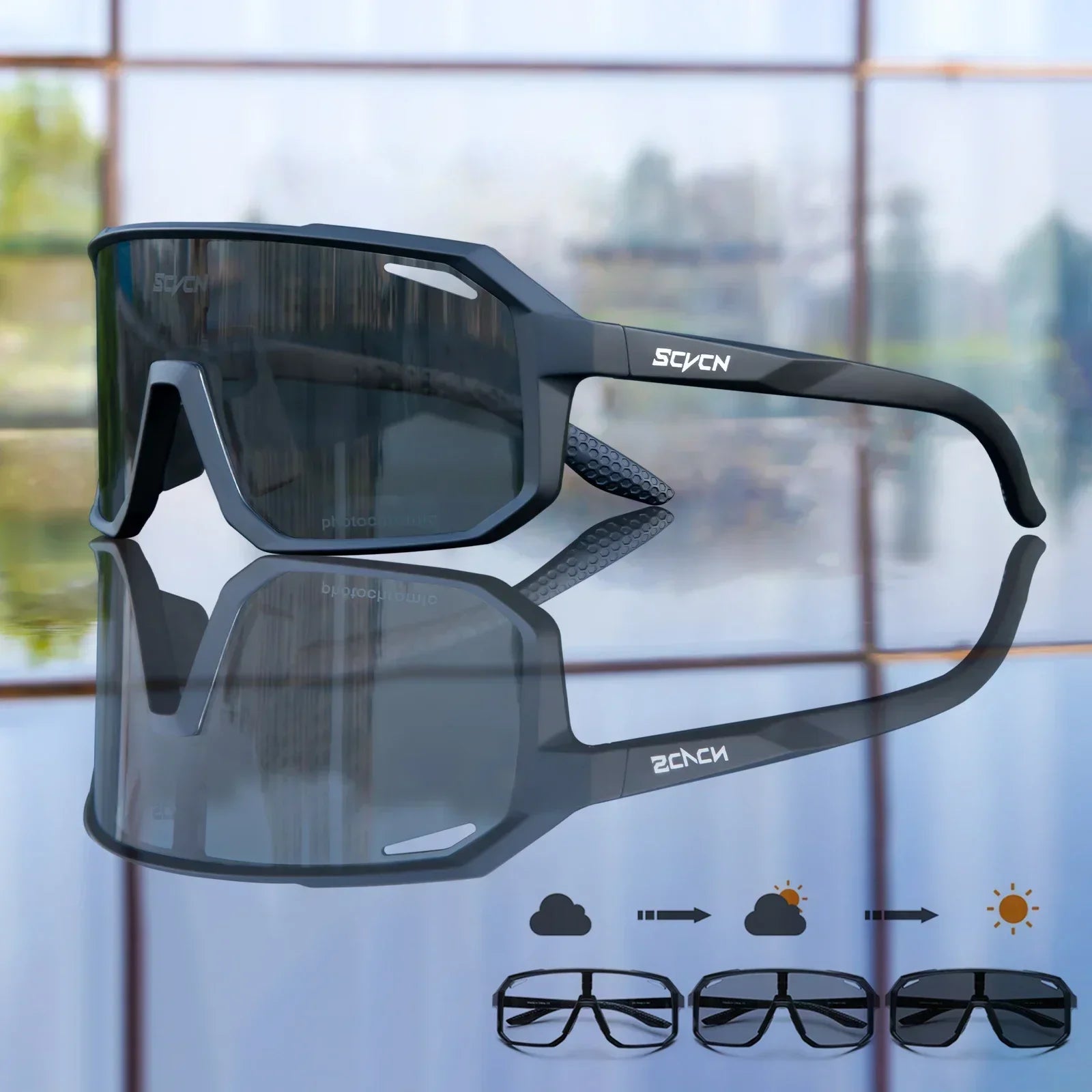 SCVCN Photochromic Cycling Sunglasses – Unisex UV400 MTB & Road Bike Sports Eyewear - Image 6