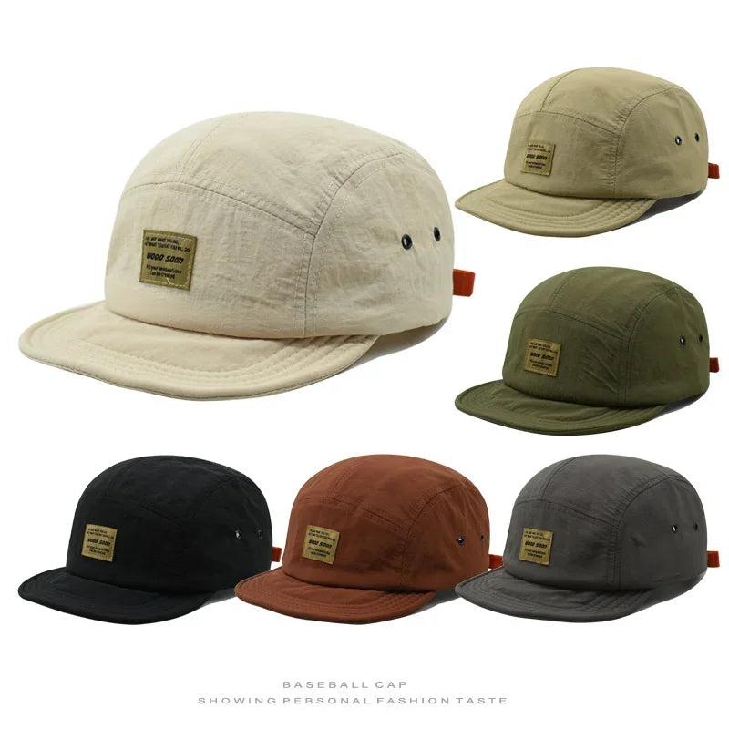 Fashion 5-Panel Quick-Dry Baseball Cap – Unisex Flat-Brim Snapback for Summer & Outdoor Style - Image 2