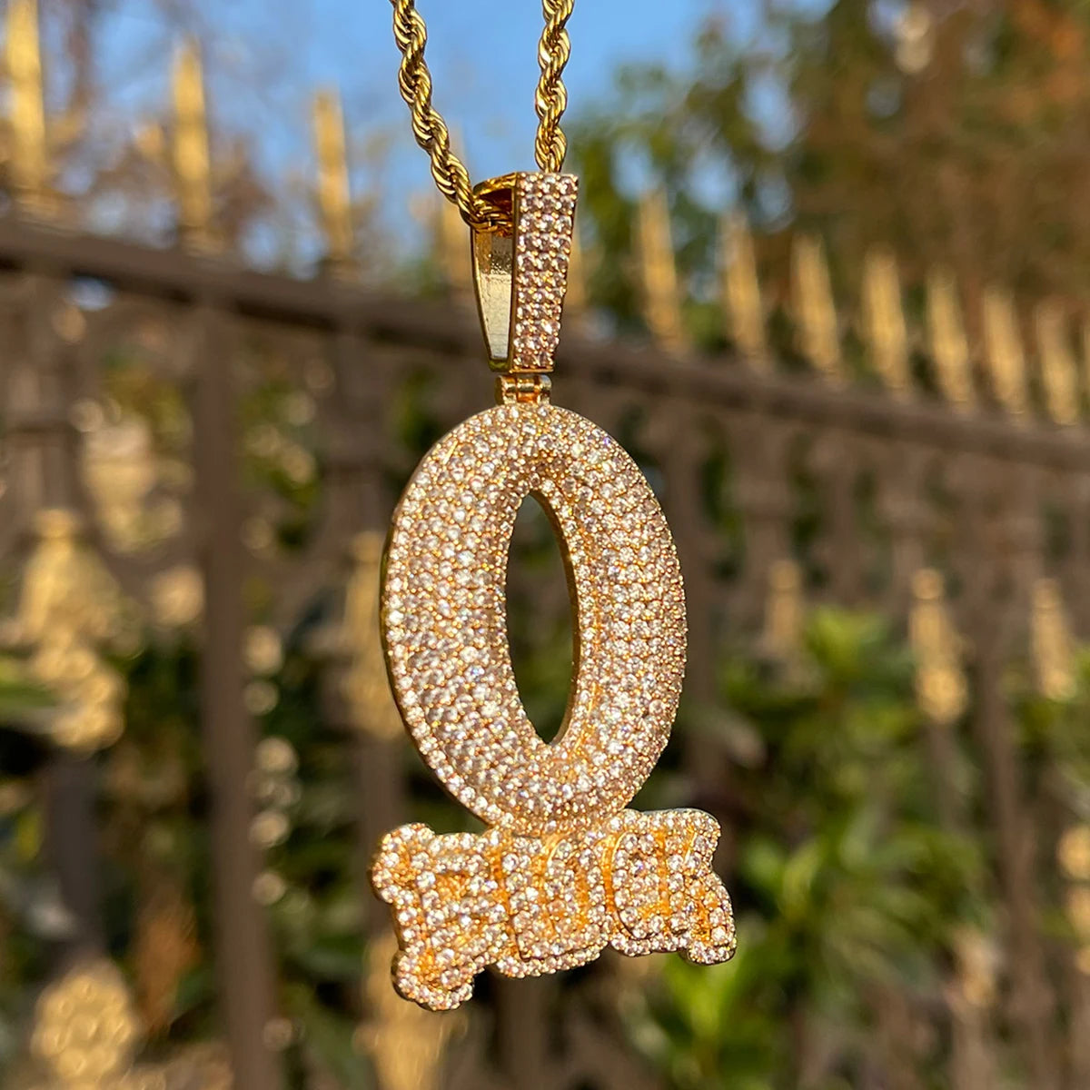 Bubble Letter "O Block" Pendant - Image 6