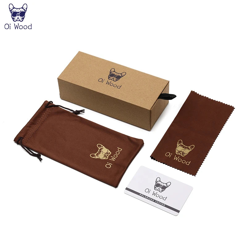 Oi Wood Natural Wooden Sunglasses – Polarized Fashion Eyewear for Men with TR90 Frames - Image 5