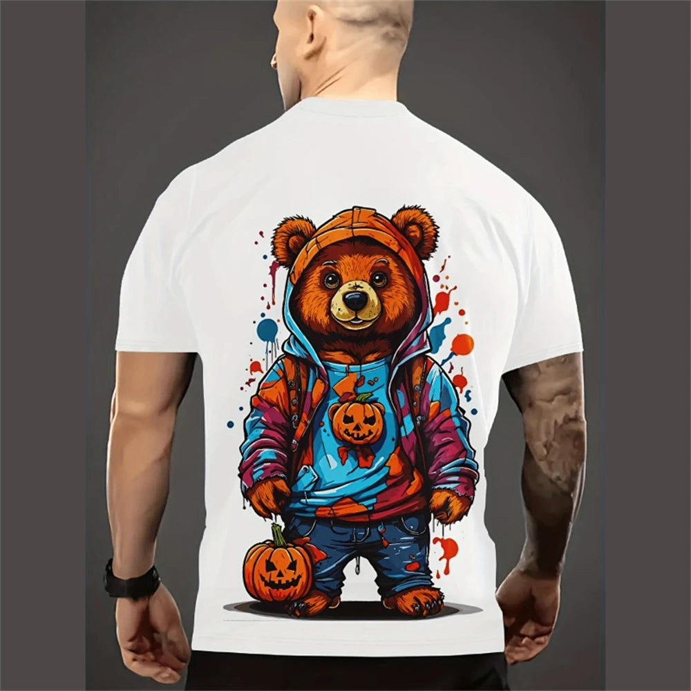 Funny Cartoon 3D Print T-Shirt – Men’s Oversized Breathable Streetwear Tee - Image 4