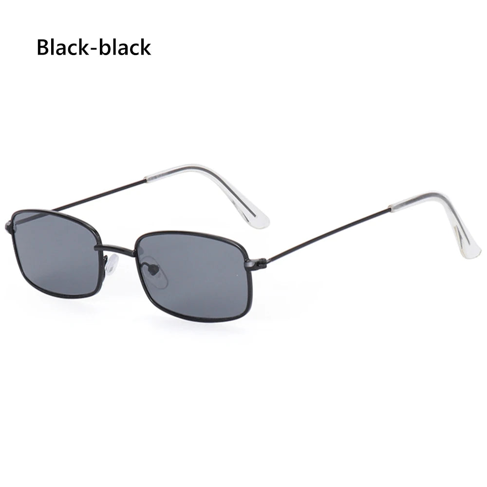 Fashion Retro Metal Frame Sunglasses – Colorful Small Rectangle UV400 Eyewear for Men & Women - Image 11