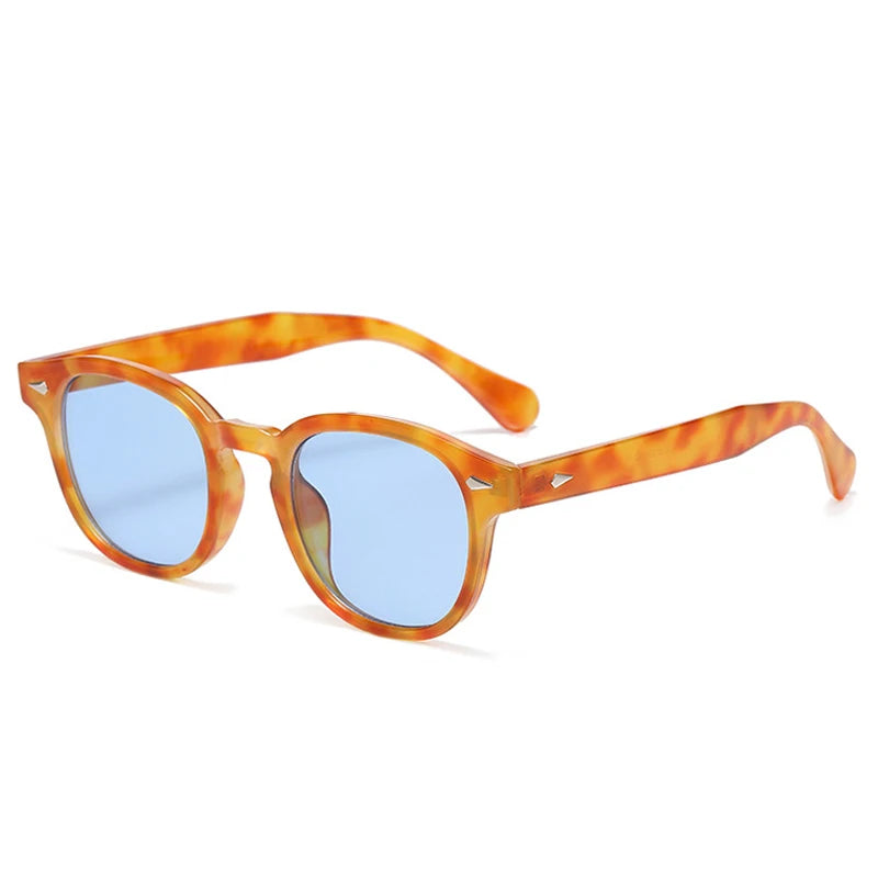 JNPCXI Retro Round Sunglasses – Punk-Inspired UV400 Shades with Rivet Details for Men & Women - Image 10