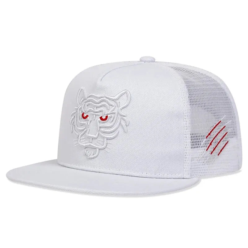 Tiger Embroidery Mesh Baseball Cap – Unisex Hip-Hop Snapback Hat for Spring & Summer - Image 4