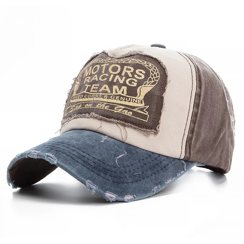 2025 Washed Cotton Distressed Baseball Cap – Unisex Snapback Dad Hat for Street & Motor Style - Image 8