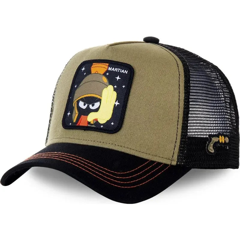 High-Quality Anime Cartoon Snapback – Unisex Cotton Mesh Trucker Cap for Men & Women - Image 11