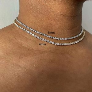 Hip Hop Iced Out Tennis Chain Necklace