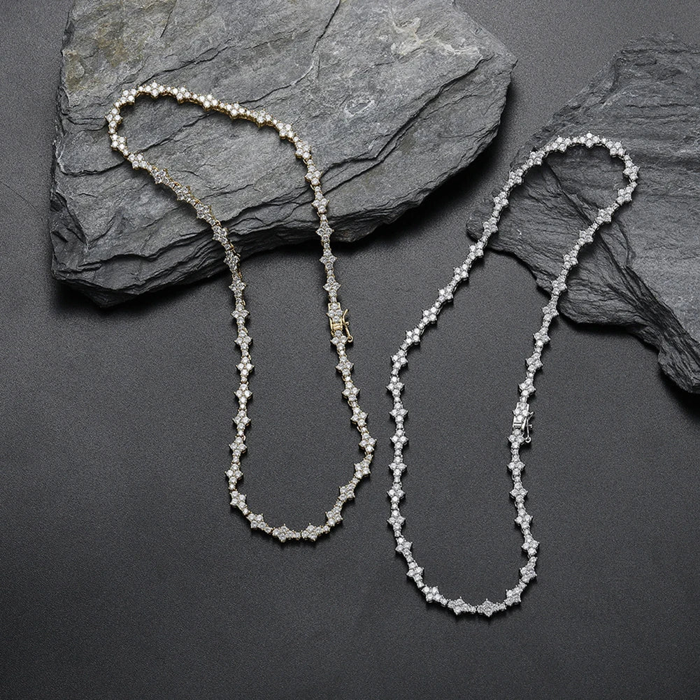 TOPGRILLZ Honeycomb Tennis Chain Necklace – 7MM Classic Hip-Hop Choker for Men & Women - Image 4