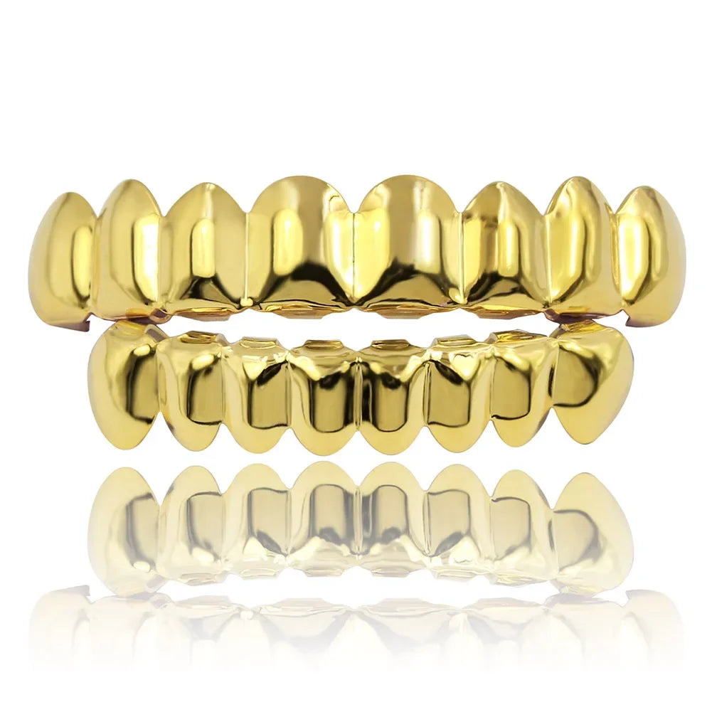 Gold & Silver Plated Hip Hop Teeth Grillz - Image 7