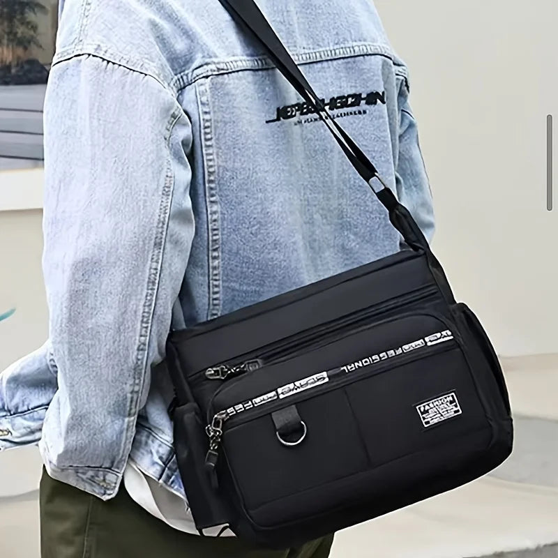 Multi-Layer Men’s Messenger Bag – Durable Crossbody Sling with Multiple Pockets - Image 6